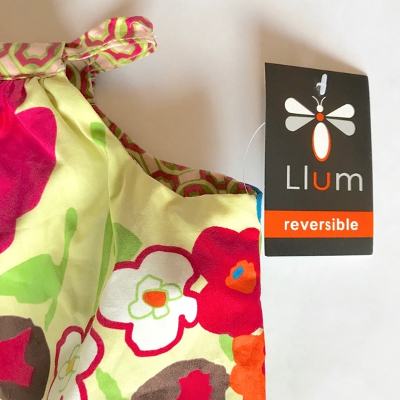 NWT Sz 2T Llum Reversible Lined Cotton Dress - Picture 3 of 8